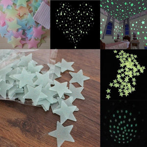 * 100 pcs. 3D Glow In The Dark Stars