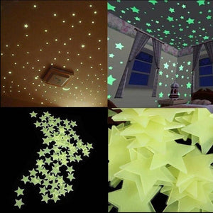 * 100 pcs. 3D Glow In The Dark Stars