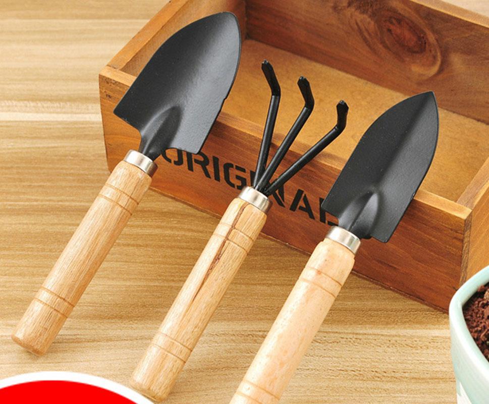 Mini garden plant steel tool set: Shovel Spade Knife