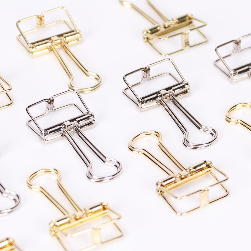 10 PCS Hollow Metal Binder Clips (20mm)