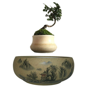 Japanese Village Base Levitating Air-Floating Bonsai Pot