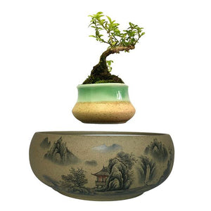 Japanese Village Base Levitating Air-Floating Bonsai Pot