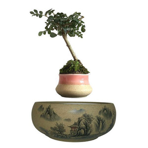 Japanese Village Base Levitating Air-Floating Bonsai Pot