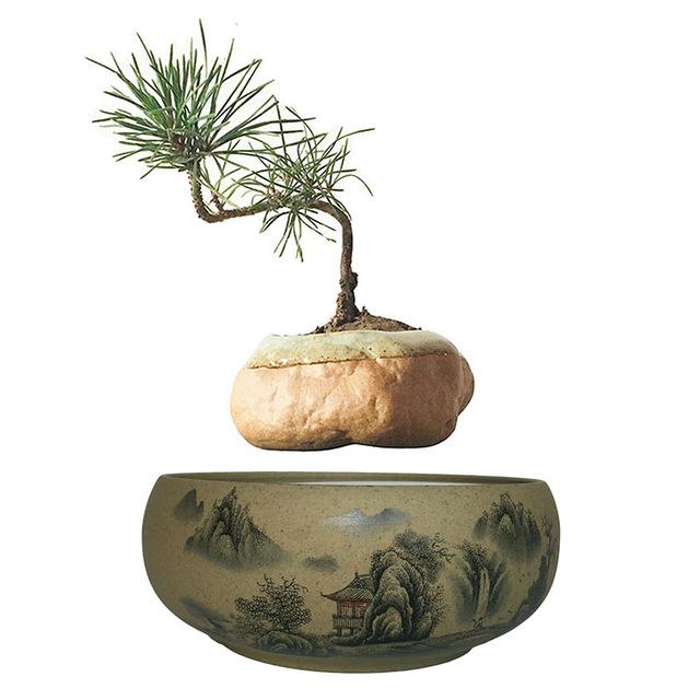 Japanese Village Base Levitating Air-Floating Bonsai Pot