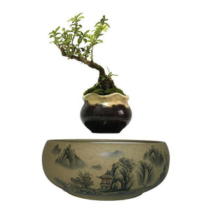 Japanese Village Base Levitating Air-Floating Bonsai Pot