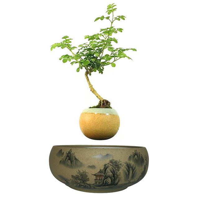 Japanese Village Base Levitating Air-Floating Bonsai Pot