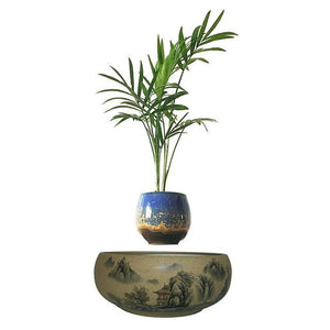 Japanese Village Base Levitating Air-Floating Bonsai Pot