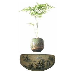 Japanese Village Base Levitating Air-Floating Bonsai Pot