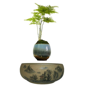 Japanese Village Base Levitating Air-Floating Bonsai Pot