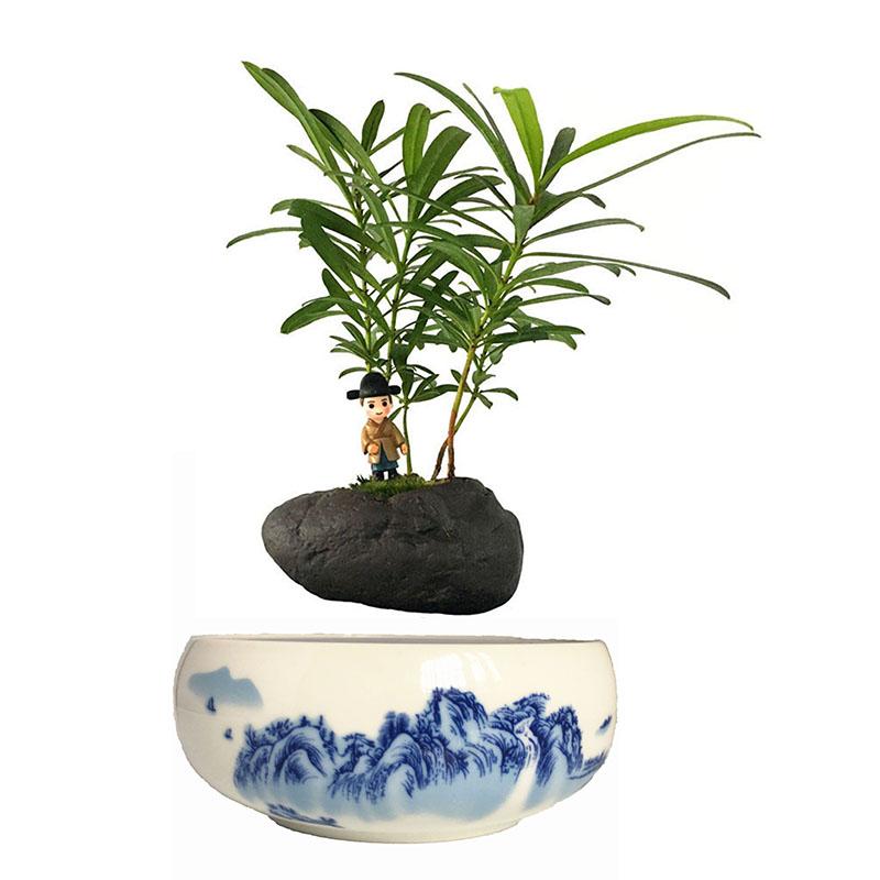 Blue Ocean Base Levitating Air-Floating Bonsai Pot