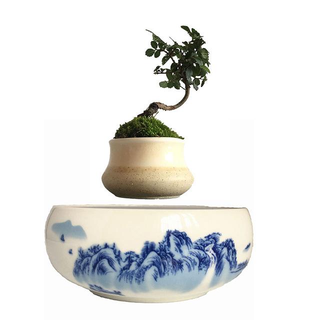 Blue Ocean Base Levitating Air-Floating Bonsai Pot