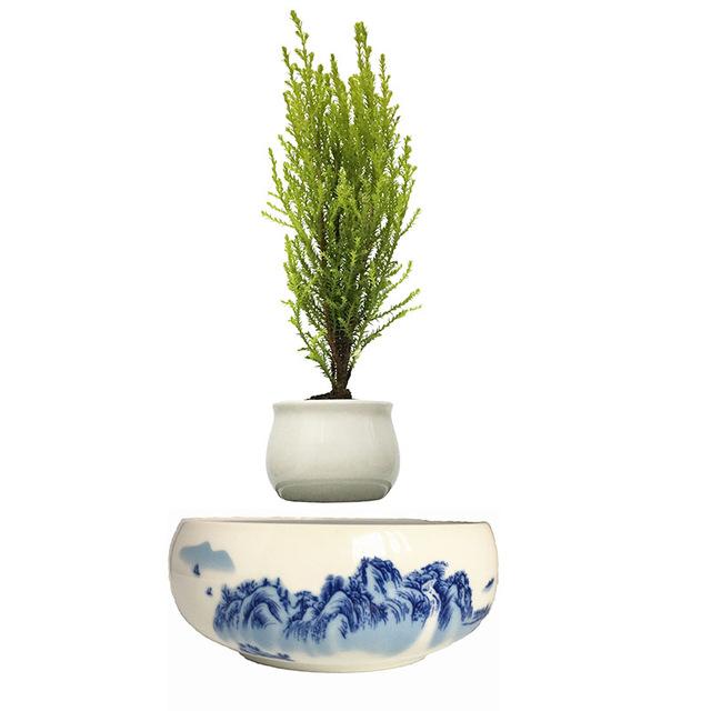 Blue Ocean Base Levitating Air-Floating Bonsai Pot