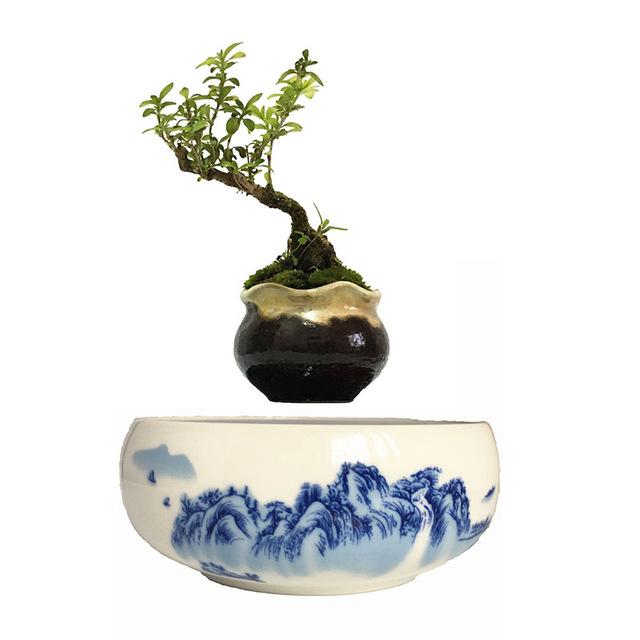 Blue Ocean Base Levitating Air-Floating Bonsai Pot