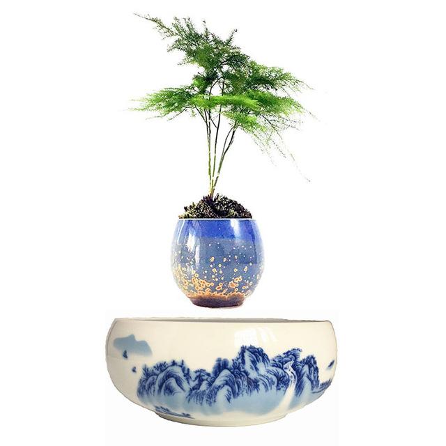 Blue Ocean Base Levitating Air-Floating Bonsai Pot