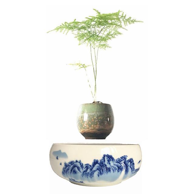 Blue Ocean Base Levitating Air-Floating Bonsai Pot