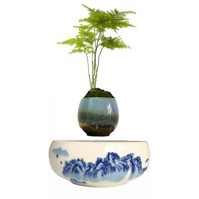 Blue Ocean Base Levitating Air-Floating Bonsai Pot