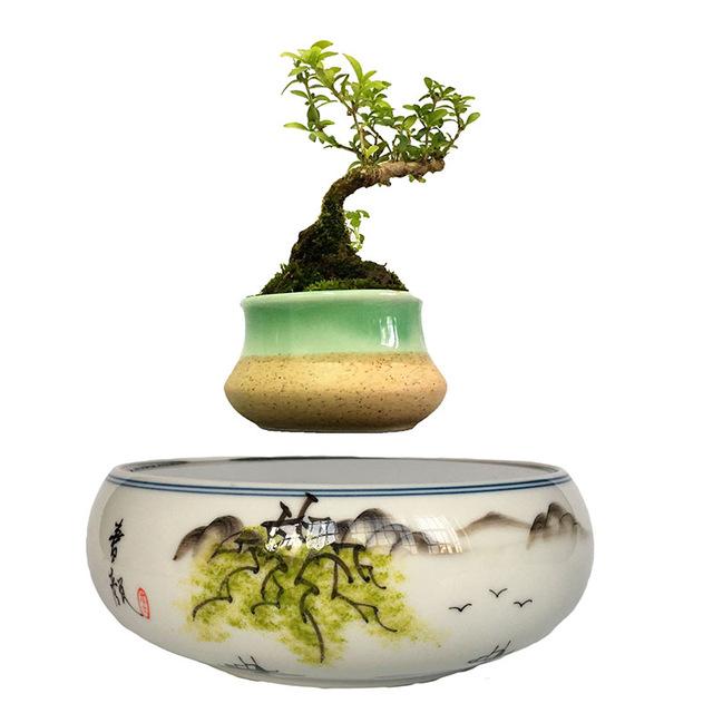 Japanese Landscape Base Levitating Air-Floating Bonsai Pot