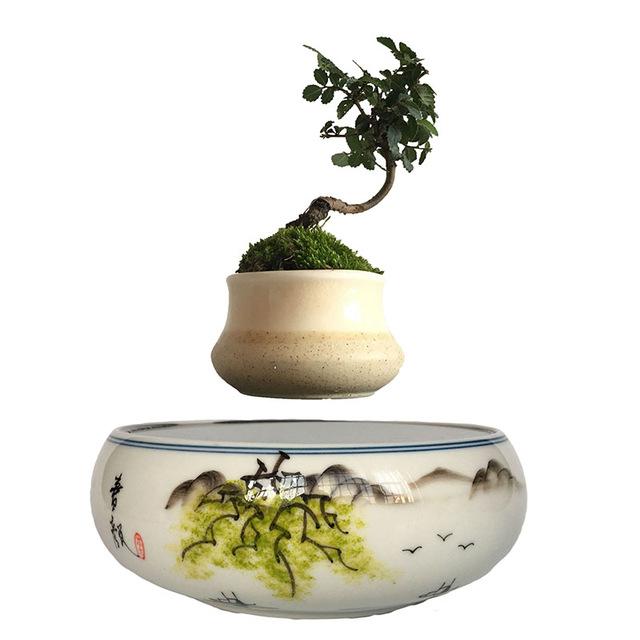 Japanese Landscape Base Levitating Air-Floating Bonsai Pot