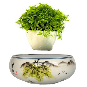 Japanese Landscape Base Levitating Air-Floating Bonsai Pot