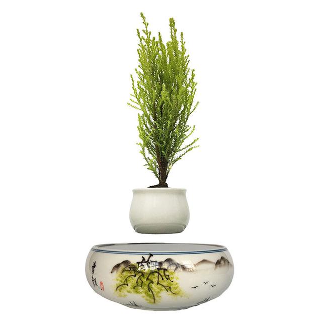 Japanese Landscape Base Levitating Air-Floating Bonsai Pot