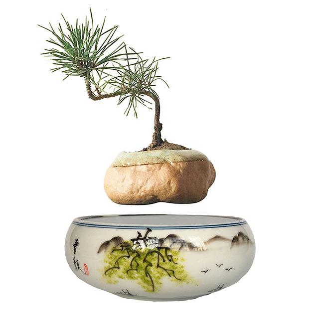 Japanese Landscape Base Levitating Air-Floating Bonsai Pot