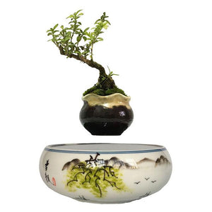 Japanese Landscape Base Levitating Air-Floating Bonsai Pot