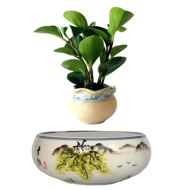 Japanese Landscape Base Levitating Air-Floating Bonsai Pot