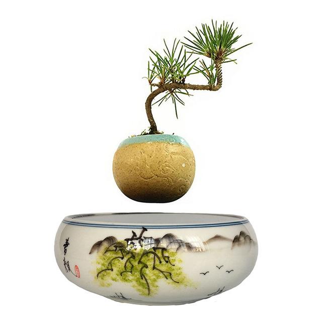 Japanese Landscape Base Levitating Air-Floating Bonsai Pot