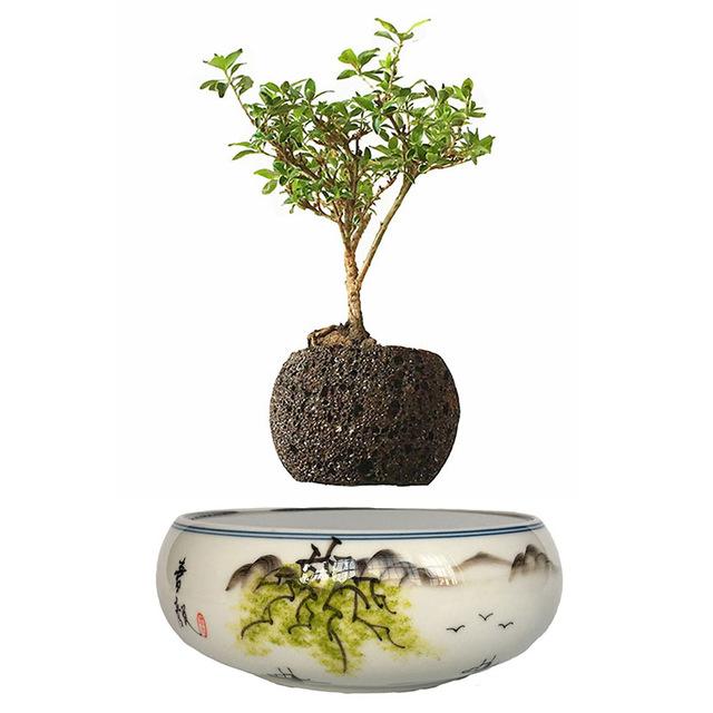 Japanese Landscape Base Levitating Air-Floating Bonsai Pot