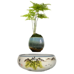 Japanese Landscape Base Levitating Air-Floating Bonsai Pot