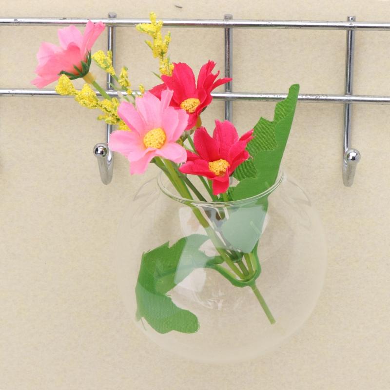 8CM Semicircular Glass Vase Wall Hanging Hydroponic Terrarium