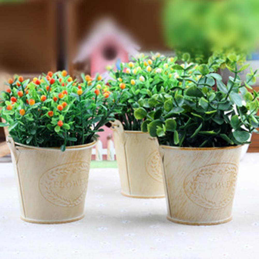 Retro Style Wooden Succulent Plants Pot Garden