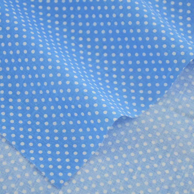 100% Cotton Fabrics Crafts - Blue & White Dots