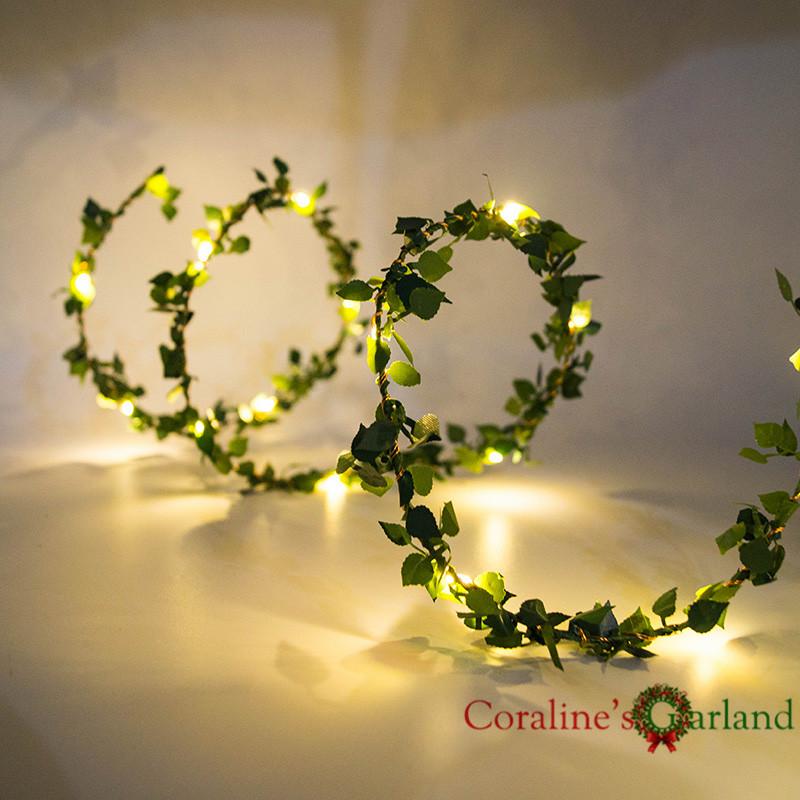 2M LED String Lights - Leafs Garland